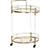 Dkd Home Decor Golden Metal Acrylic Trolley Table