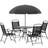 OutSunny 01-0709 Patio Dining Set, 1 Table incl. 4 Chairs