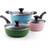 Cook N Home 6-Piece Cast Cookware Set with lid