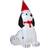 Homcom Bon Noel 1.8M Inflatable Puppy Dog Wearing Santa Hat Christmas Tree