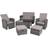 tectake grey Garden rattan Outdoor Lounge Set