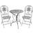 GlamHaus Murcia Metal Garden Patio Dining Set