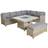 Royalcraft Wentworth Fire Pit Deluxe Corner Outdoor Lounge Set