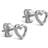 ENAMEL Copenhagen Organic Heart Studs - Silver