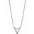 Beginnings Initial V Plain Silver Initial Necklace N4449