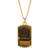 Fred Bennett Dog Tag Tigers Eye Gold Plated Necklace N4547Y