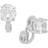 Anne Klein Clip On Stud Earrings - Silver/Transparent