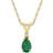 Celebration Gems 14K Yellow Gold Pear-Shaped Emerald & Diamond Accent Pendant Necklace, Women's, 18" Green"