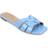 Journee Collection Womens Arrina Flat Sandals, Medium, Blue Blue