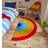 Think Rugs Hong Kong HK6083 Rainbow Stripe Mats