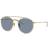 Ray-Ban Unisex Round Double Bridge - Gold Frame Blue