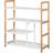 Homcom 4 Tier Brown /White Shoe Rack 68x78cm