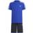 Adidas Junior Boys Train Essentials 3-Stripes Short & T-shirt Set Blue, Blue, 13-14 Years