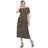 White Mark WomenÃ¢ÂÂs Short Sleeve Maxi Dress Olive