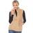 White Mark Womens Vest, Brown Brown