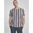 Urban Classics Herren Printed Oversized Bold Stripe Tee T-Shirt, vintageblue