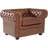 Beliani Old Style Brown Armchair