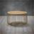 LPD Furniture Enzo Oak /Gold Coffee Table 63x63cm