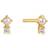 Ania Haie 14ct Gold Pearl And White Sapphire Stud Earrings EAU003-02YG