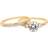 Jon Richard Round Stone Engagement Ring Set - Gold/Transparent