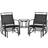 OutSunny 84A-084BG Bistro Set, 1 Table incl. 2 Chairs