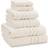 Catherine Lansfield Twist 100% Micro Yarn Cream Guest Towel White