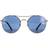 Police Aviator Mens Shiny Light Gold Blue SPLA24