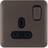 Schneider LSD 1G 13A Double Pole Switched Socket Black Insert Mocha Bronze GGBL3010DBMB