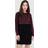 Only Damen Onllillo L/S Dress Knt Noos Kleid, Windsor Wine/Stripes:w. Black