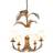 QAZQA Chandelier gold with pleated Pendant Lamp