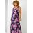 Roman Curve Paisley Print Maxi Dress - Fuchsia Curve