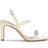 Nine West Oreece Heeled Slingback Sandals Ivory Satin Crystal