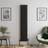 Vertical Oval Tube Double Panel Designer Radiator 1800 360mm Black