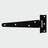 Timco Pair of Light Tee Hinges Black