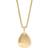 D For Diamond Gold Plated Recycled Silver Droplet Tag Necklace