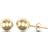Jewelco London Ball Bead Stud Earrings - Gold