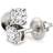 Jewelco London Screw Back Solitaire Stud Earrings - White Gold/Diamonds