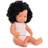 Miniland Baby Girl 15" Caucasian Curly Black Hair Doll