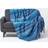 Homescapes Cotton Morocco Striped Throw, 225 Blankets Blue