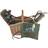 2 Person Butterfly Lidded Fitted Wicker Picnic Basket Green