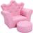 Costway Pink Faux Leather Upholstery Princess Kids Arm Chair Sofa