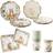 Kate Aspen Woodland Baby 78 Piece Party Tableware Set Pink 16 Guests