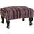 SECONIQUE Stripe Burgundy Foot Stool 34.5cm