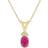 Celebration Gems 14k Gold & Diamond Accent Pendant Necklace, Women's, 18" Red"