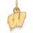 LogoArt 14k Gold Plated Silver U. of Wisconsin Tiny Initial W Charm instock P24514