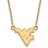 LogoArt 14k Gold Plated Silver West Virginia U Pendant Necklace instock N13760