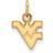 LogoArt 14k Gold Plated Silver West Virginia U. Tiny Charm Pendant instock P24524