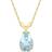 Celebration Gems 14k Gold Aquamarine Teardrop Pendant, Women's, 18" Blue"