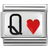 Nomination Composable Queen Of Hearts Classic Link - Silver/Black/Red