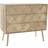 Dkd Home Decor Metal Paolownia wood Chest of Drawer